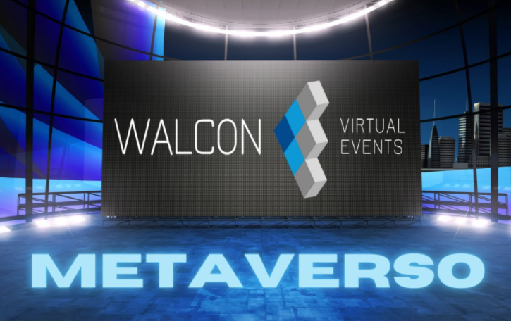 Logo de Walcon,virtual events.